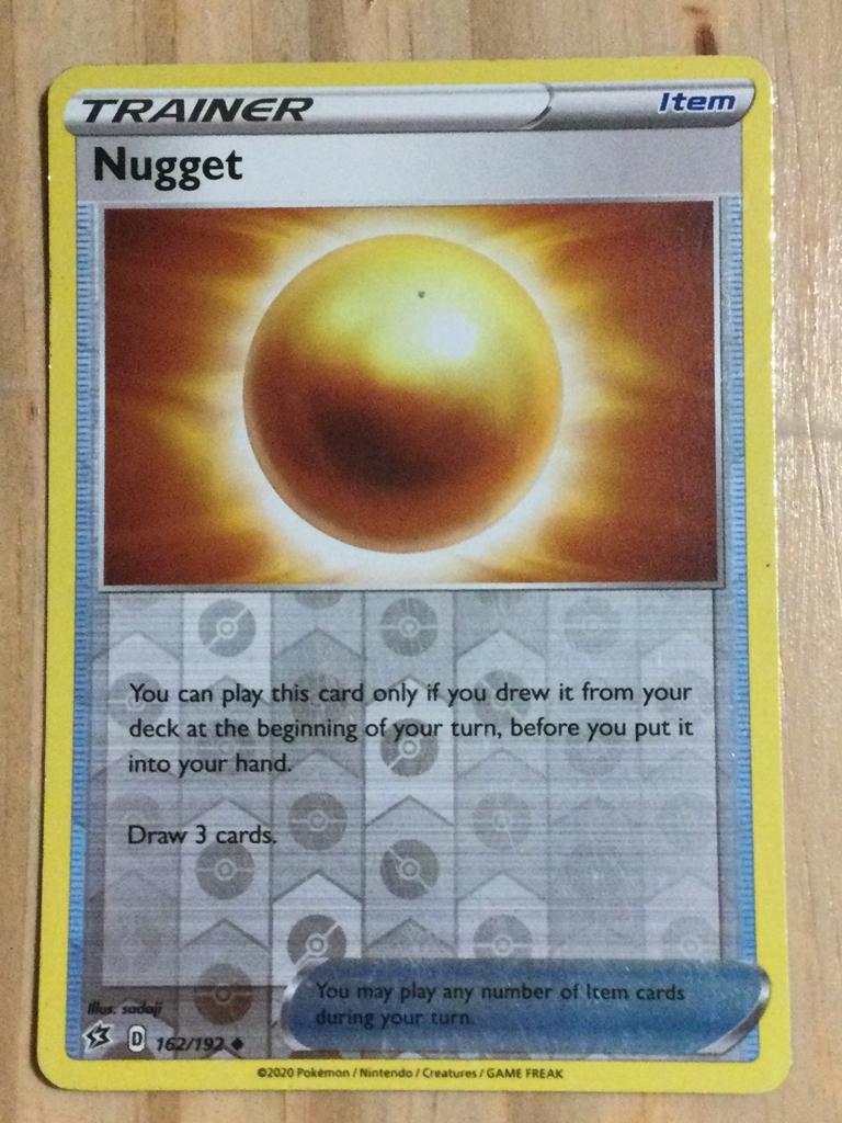 Pokemon kaart nugget, Ophalen of Verzenden, Gebruikt, Losse kaart, Foil
