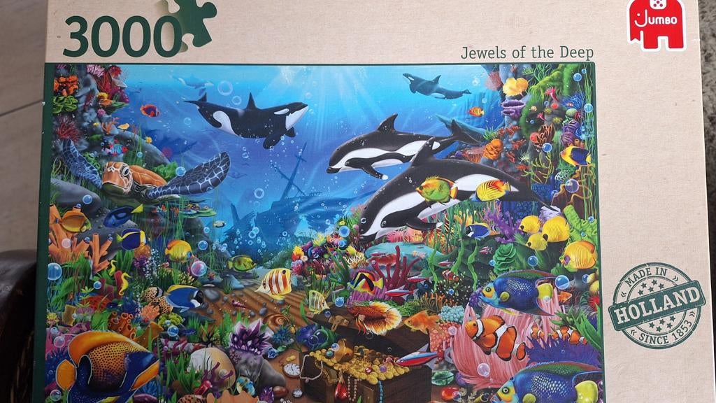 Te koop, Jumbo Legpuzzel 3000 Stukjes - Jewels of the Deep, Ophalen, Meer dan 1500 stukjes, Zo goed als nieuw, Legpuzzel