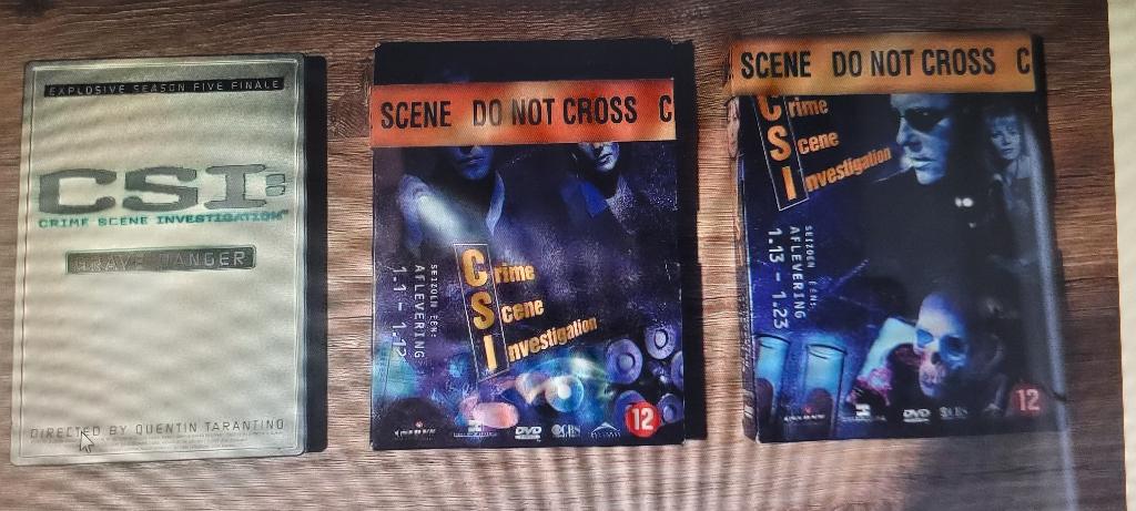 DVD CSI Aflevering 1-12 en 13 -23 + Grave Danger, Vanaf 12 jaar, Ophalen of Verzenden, Zo goed als nieuw, Actie en Avontuur
