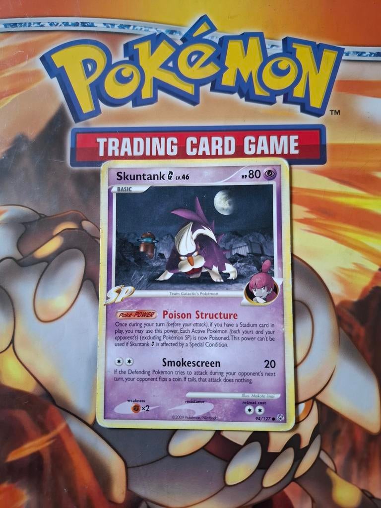 Skuntank 94/127 Platinum base set pokemon kaart, Ophalen of Verzenden, Gebruikt, Losse kaart