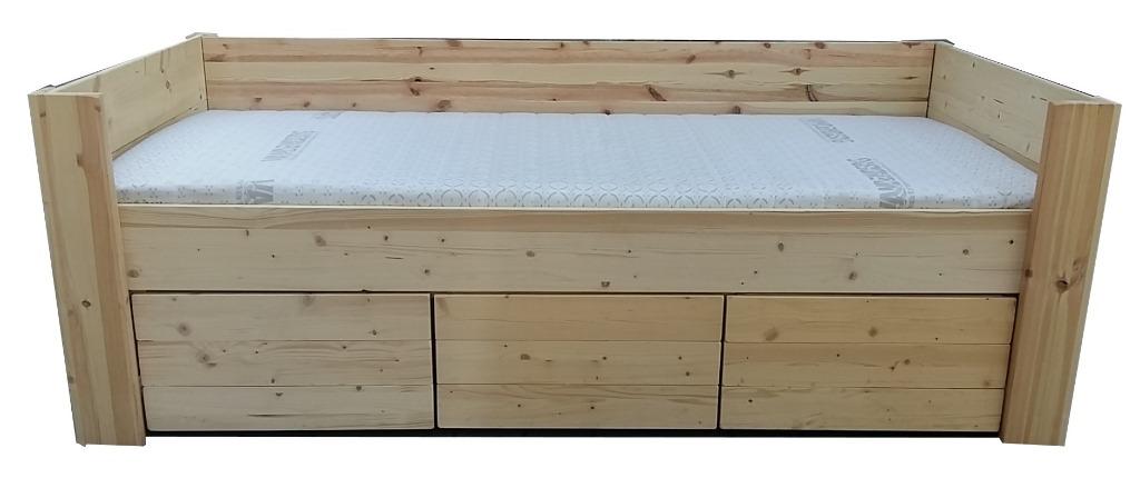 NIEUW Houten bed met laden, in ELKE maat leverb/MONTAGEoptie, Ophalen of Verzenden, Nieuw, 180 cm of meer, 70 tot 85 cm