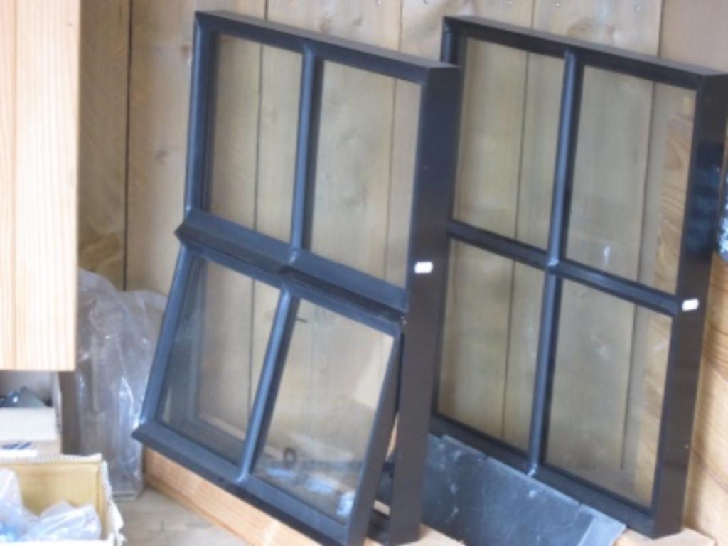 stalen ramen zwart, Doe-het-zelf en Verbouw, Glas en Ramen, Ophalen, Gevelraam of Ruit, Minder dan 80 cm, Minder dan 80 cm