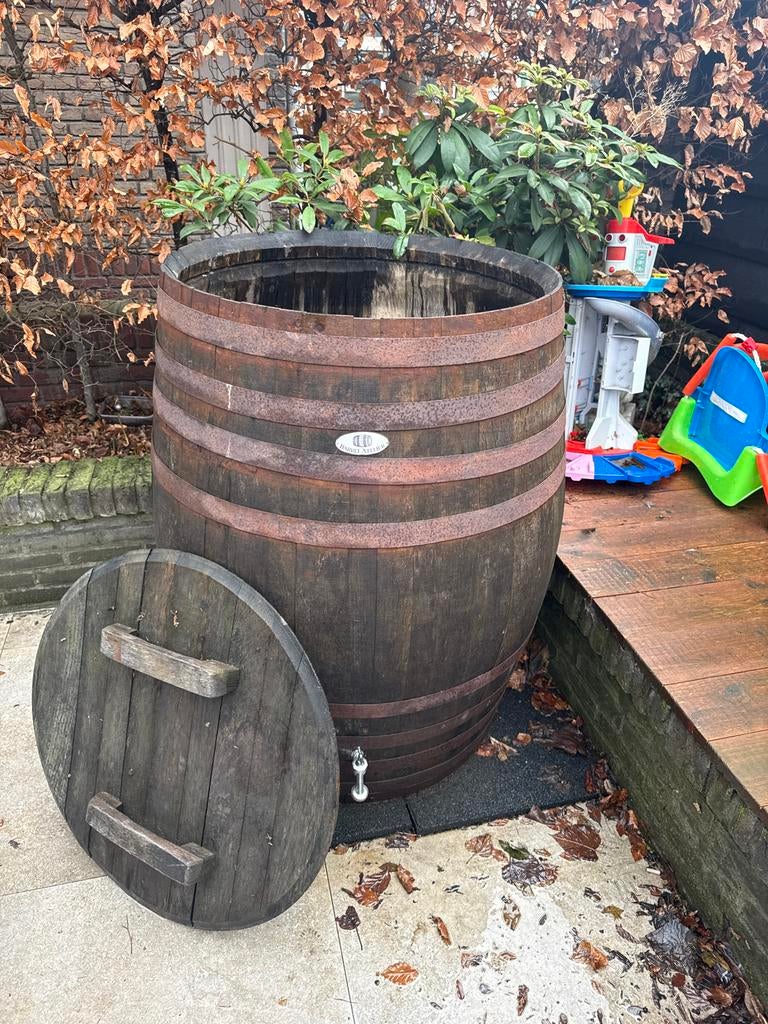 Regenton ijsbad wijnvat Wim Hof - Houten Vat met Kraan, Ophalen, Gebruikt, Met kraantje, 150 liter of meer