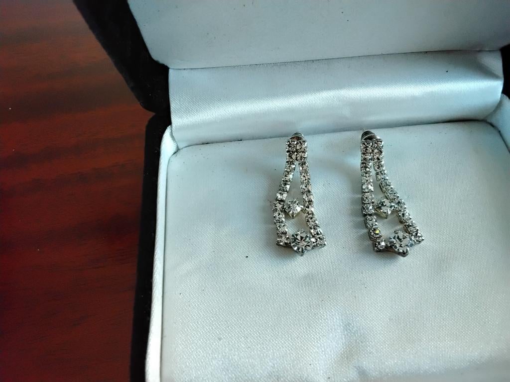 Mooie strass oorbellen, Ophalen of Verzenden, Zo goed als nieuw, Overige materialen