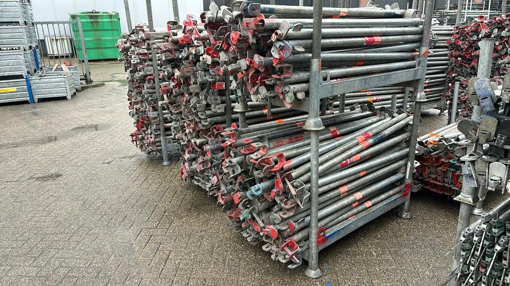 Gebruikte Layher Allround schuifkortelingen 3-planks, Doe-het-zelf en Verbouw, Steigers, Ophalen, Gebruikt, Overige typen, 5 meter of hoger
