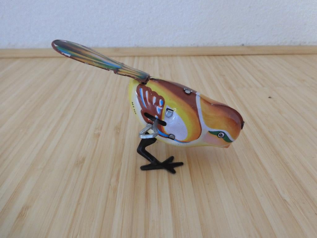blikken opwind vogeltje, Verzamelen, Blikken, Gebruikt, Overige, Overige merken, Ophalen of Verzenden