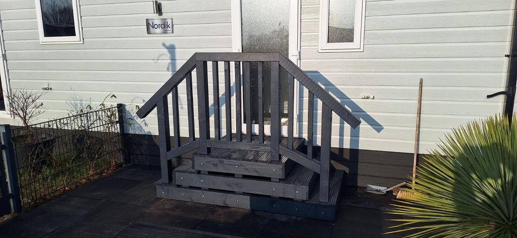 Opstap Chalet, Pipowagen, Recreatiewoning, Trap, Ladder, Doe-het-zelf en Verbouw, Ladders en Trappen, Ophalen of Verzenden