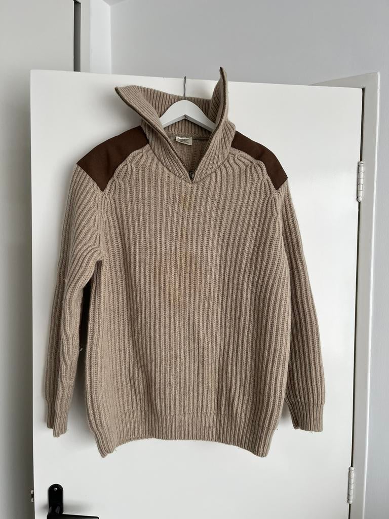 Swaledale Wollen Quarter Zip Trui Maat L, Kleding | Heren, Verzenden, Zo goed als nieuw, Blauw