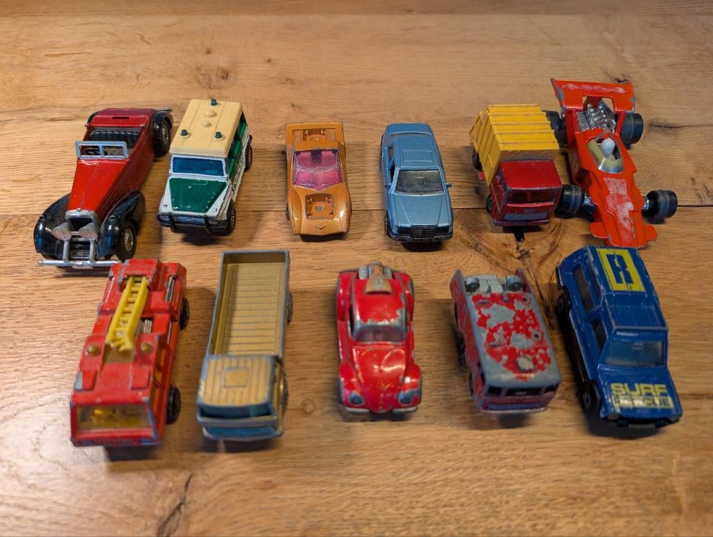 Matchbox modelautootjes 11 stuks (4), Ophalen of Verzenden, Gebruikt, Bus of Vrachtwagen, Overige merken