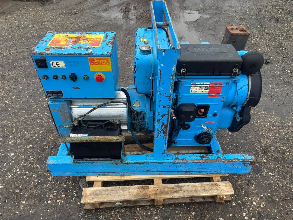 17 KVA aggregaat 230/400 Volt Hatz diesel generator, Ophalen, Gebruikt, Elektrisch startend, Dieselolie