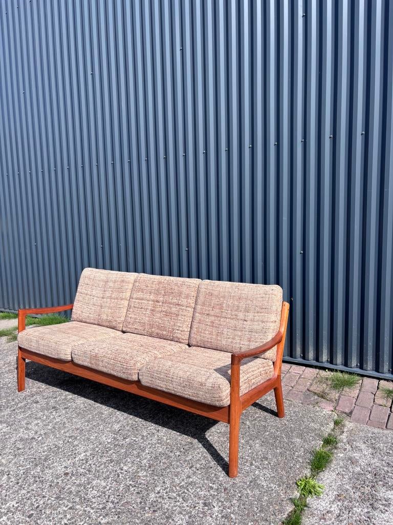 Vintage bank deens design ole wanscher teak, Ophalen, Gebruikt, 75 tot 100 cm, X