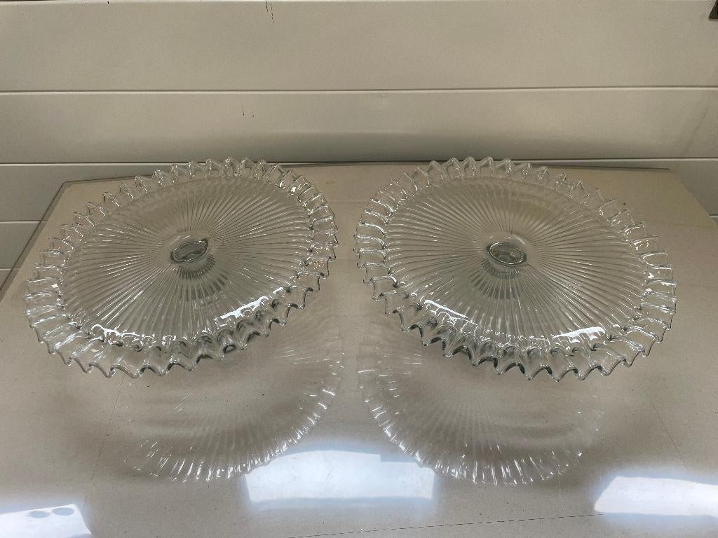 kristallen gebakschalen in perfecte staat €20 p/st, Ophalen of Verzenden