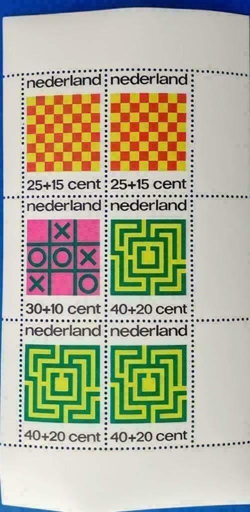 Kinderpostzegels 1973 - Blok Tafelspelen NVPH 1042, Postzegels en Munten, Ophalen of Verzenden, Na 1940, Postfris
