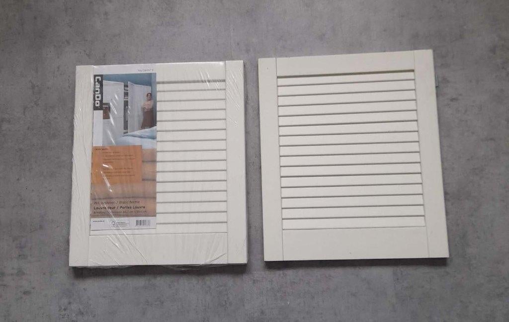 CanDo LOUVREDEUREN wit gesloten 46,2 x 39,4 cm, Minder dan 80 cm, Overige typen, Minder dan 200 cm, Ophalen of Verzenden