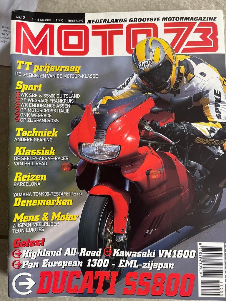 Moto73 nummer 12 - 2003, Boeken, Motoren, Gelezen, Algemeen, Ophalen of Verzenden
