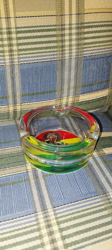 Vintage Asbak met Rasta Design, Ophalen, Gebruikt, Asbak