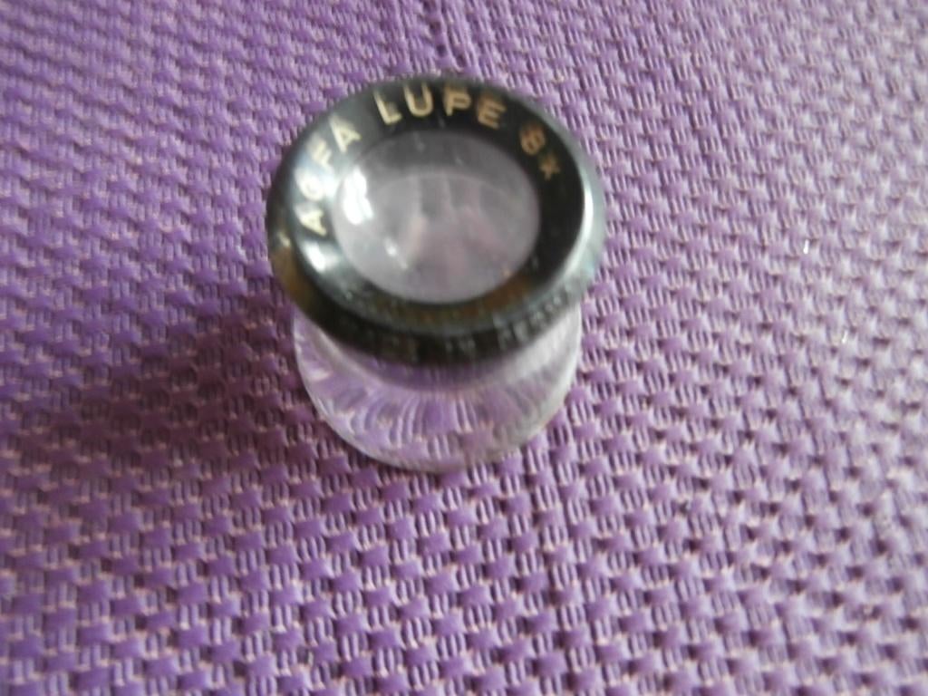 vergrootglas  loep om munten te bekijken agfa lupe 8x, Ophalen of Verzenden, Gebruikt, Vergrootglas of Loep
