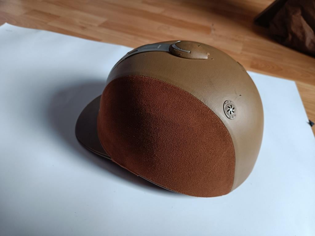 Cap recreatief mennen bruin maat 57 maar instelbaar vanaf 54, Dieren en Toebehoren, Paardrijkleding, Cap, Overige soorten, Ophalen of Verzenden