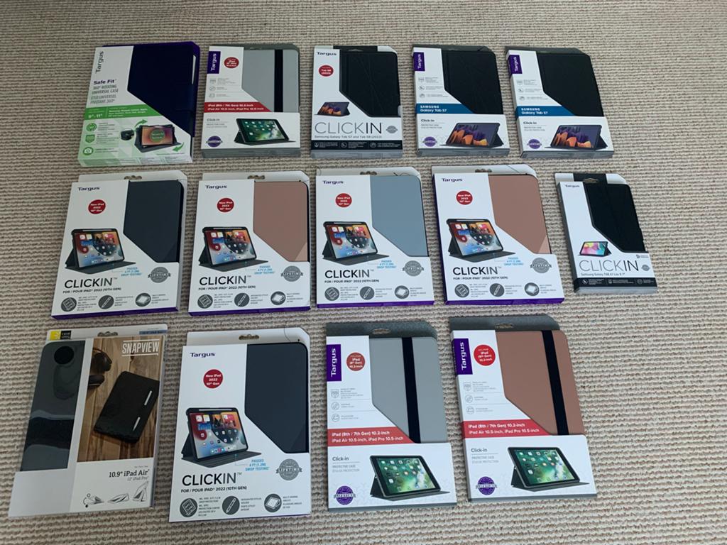 Partij van 14 nieuwe tablet hoezen (Targus/Caselogic), Computers en Software, Tablet-hoezen, 10 inch, Nieuw, Bescherming voor- en achterkant