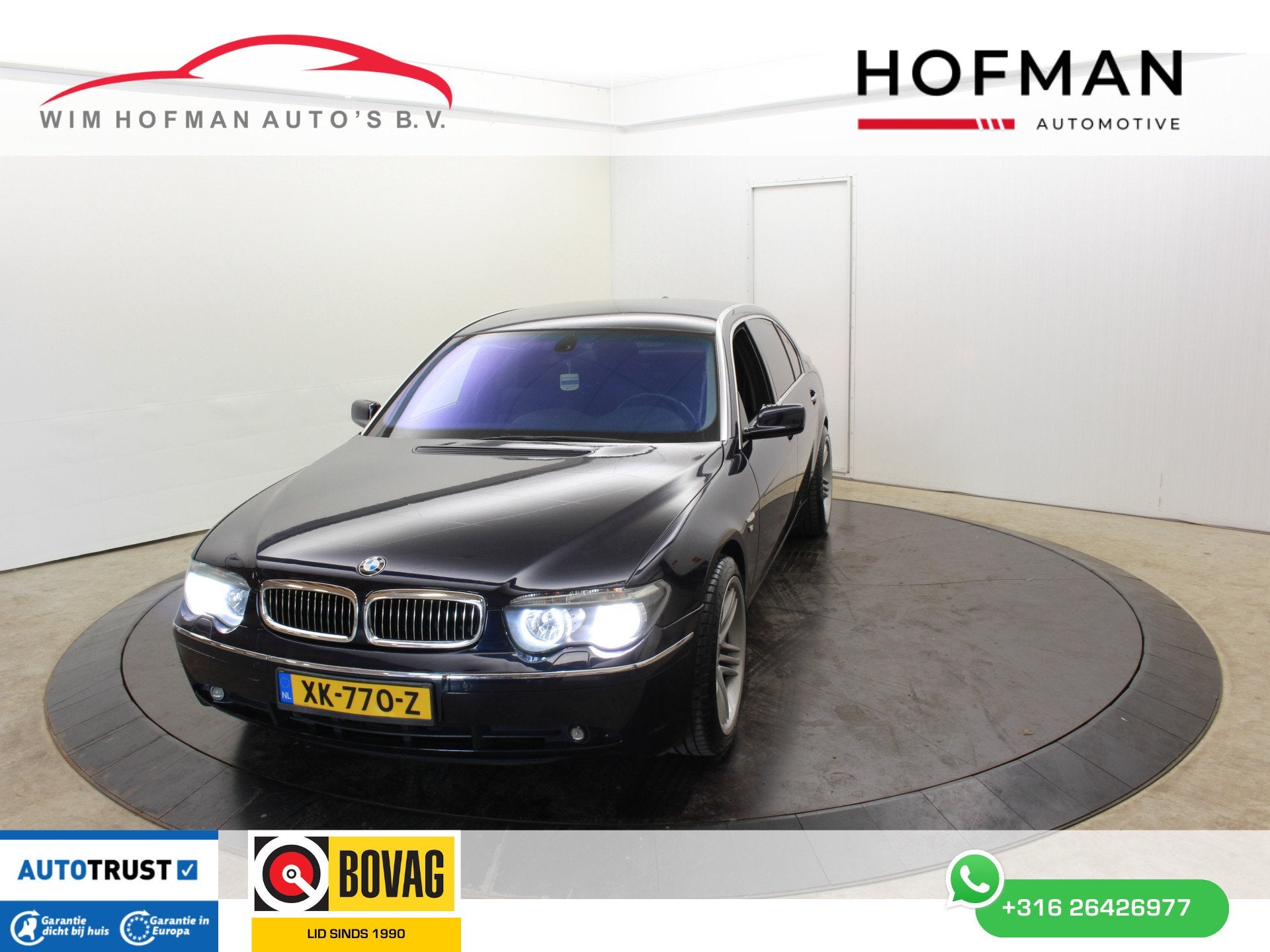 BMW 7 Serie 760Li Vol Optie's Nieuwstaat + DEALER ONDERHOUDE, Gebruikt, Zwart, 12 cilinders, 5972 cc