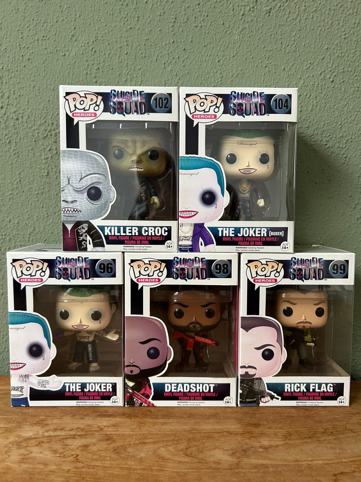 Funko Pop Suicide Squad 5x Joker Deadshot Killer Croc, Ophalen of Verzenden, Zo goed als nieuw