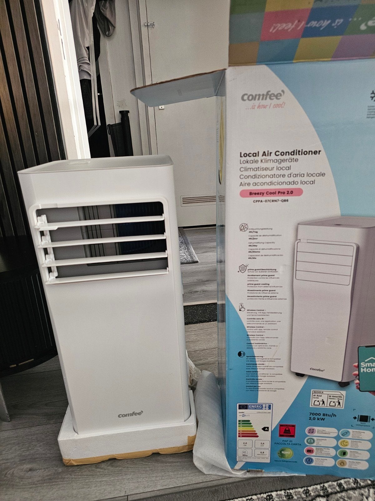 Comfee Mobiele Airco Breezy Cool Pro 2.0 - Zo goed als nieuw, Ophalen, Minder dan 60 m³, Timer, 3 snelheden of meer
