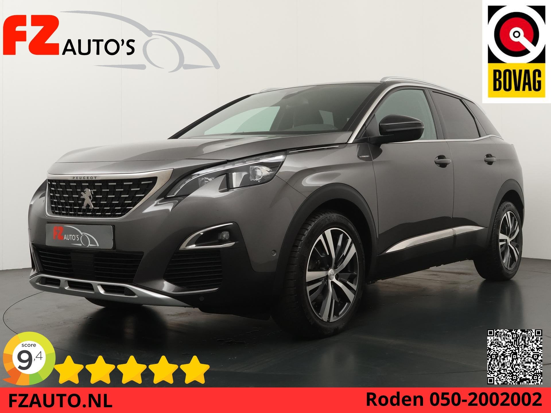 Peugeot 3008 1.6 e-THP 165pk GT Line Automaat - Navigatie -, Auto's, Euro 6, 4 cilinders, Leder en Stof, Bedrijf