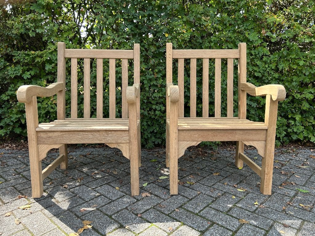 2 teakhouten tuinstoelen - Teak & Garden / 125 euro per stuk, Ophalen, -, -, Teakhout
