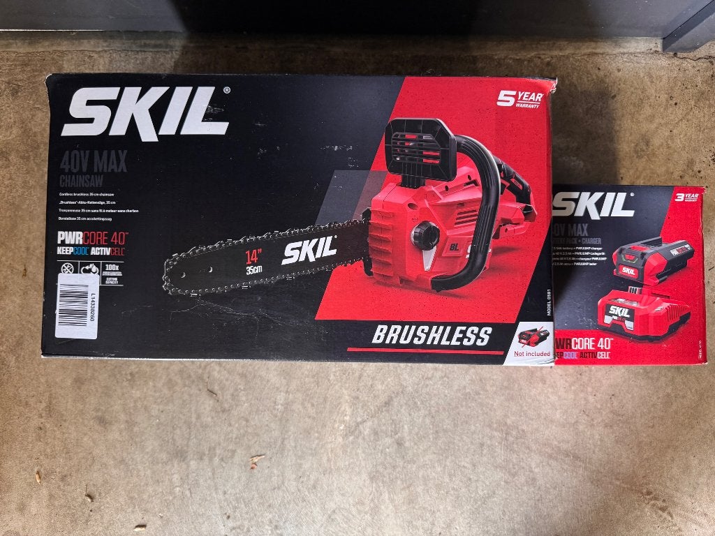 SKIL 40V MAX Brushless Kettingzaag 35cm /Accu /Snellader, Ophalen, Kettingzaag, Nieuw, Skil