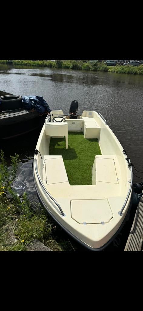 Sea finder 420, Watersport en Boten, Vis- en Consoleboten, Gebruikt, Benzine, Tot 10 pk, Buitenboordmotor, Polyester, Ophalen
