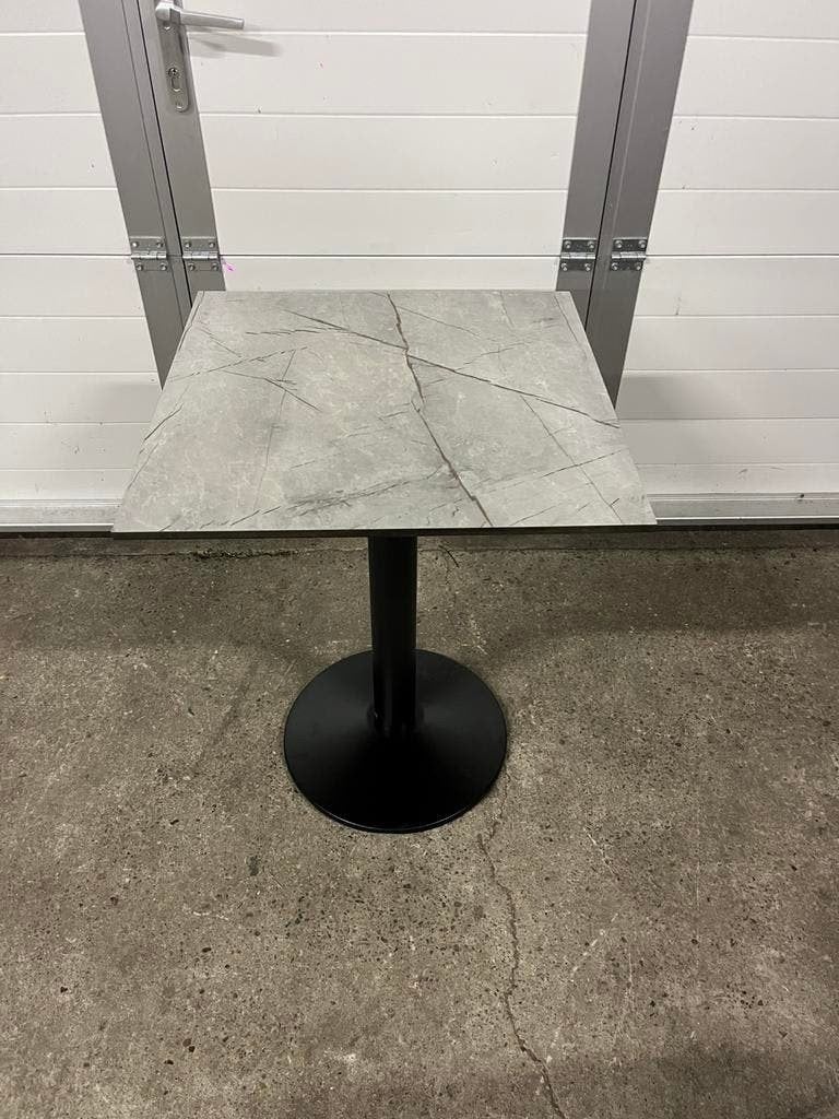45 stuks Trespa horeca bistro terrastafels 60x60 cm marmer, Ophalen, Zo goed als nieuw