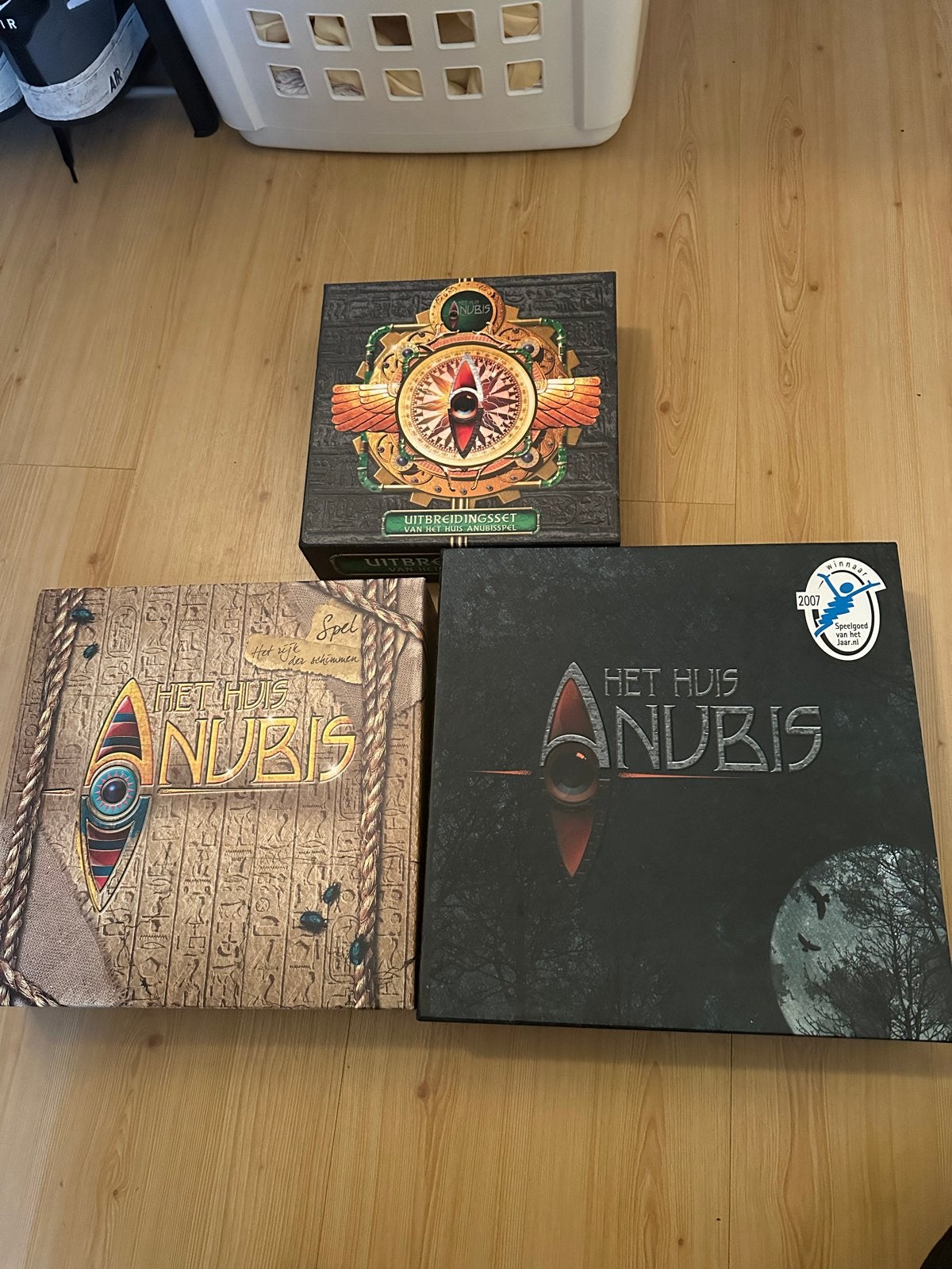 Het Huis Anubis Spel + Uitbreidingsset & Het Rijk der Schimm, Drie of vier spelers, Ophalen of Verzenden, Gebruikt