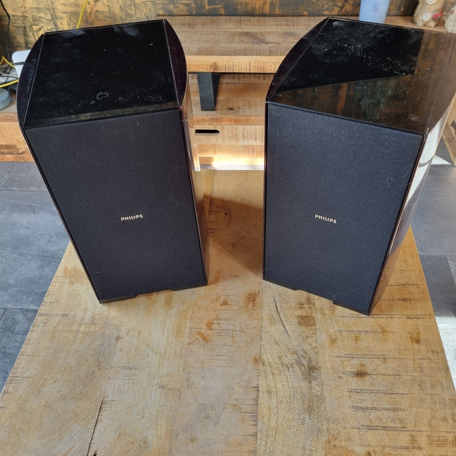 Philips MCD908 Boekenplank Luidsprekers - 4 Ohm, Ophalen, Philips, Gebruikt, Minder dan 60 watt