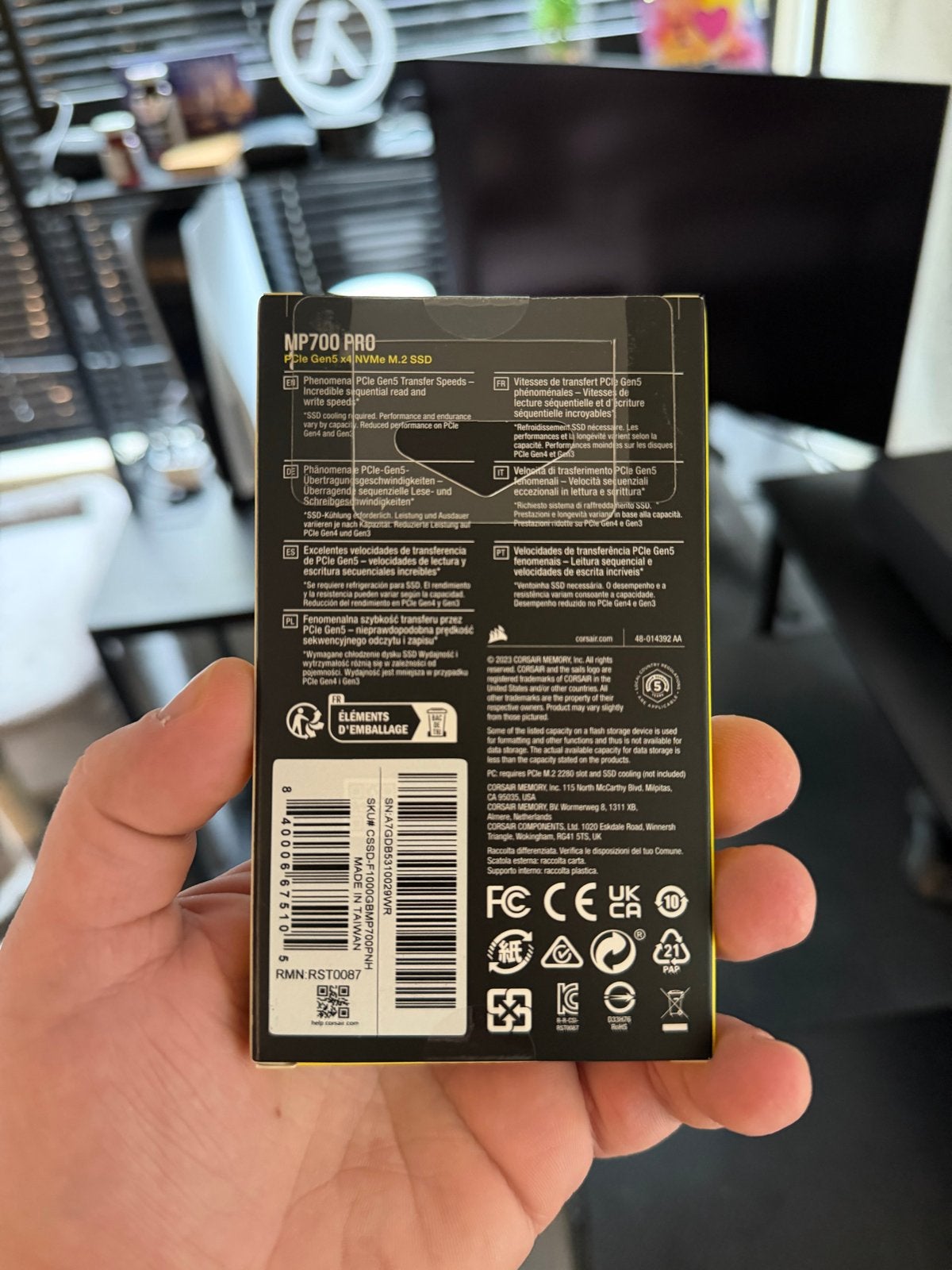 Nieuwe Corsair MP700 PRO 1TB PCIe Gen5 NVMe M.2 SSD, Computers en Software, Intern, Nieuw, Ophalen of Verzenden, Desktop