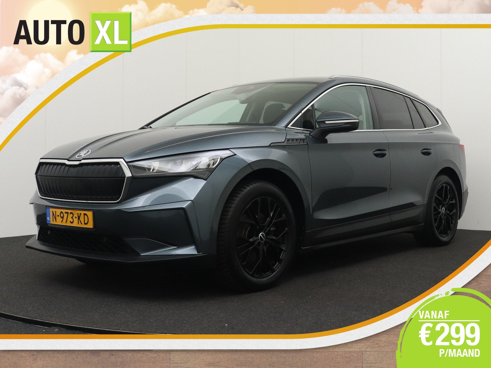 Skoda Enyaq iV 60 (94%SOH) Sport Half-Leder/Sportstoelen 20', Automaat, Dealer onderhouden, Achterwielaandrijving, Gebruikt