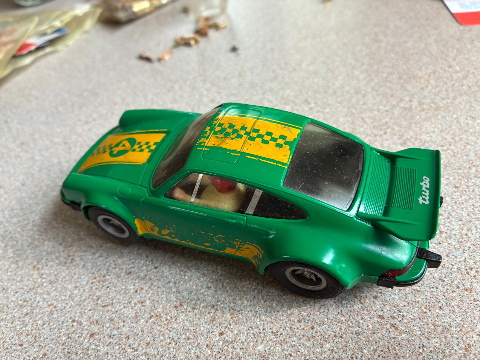 Fleischmann porsche turbo groen, Ophalen of Verzenden, Gebruikt, Elektrisch, Fleischmann