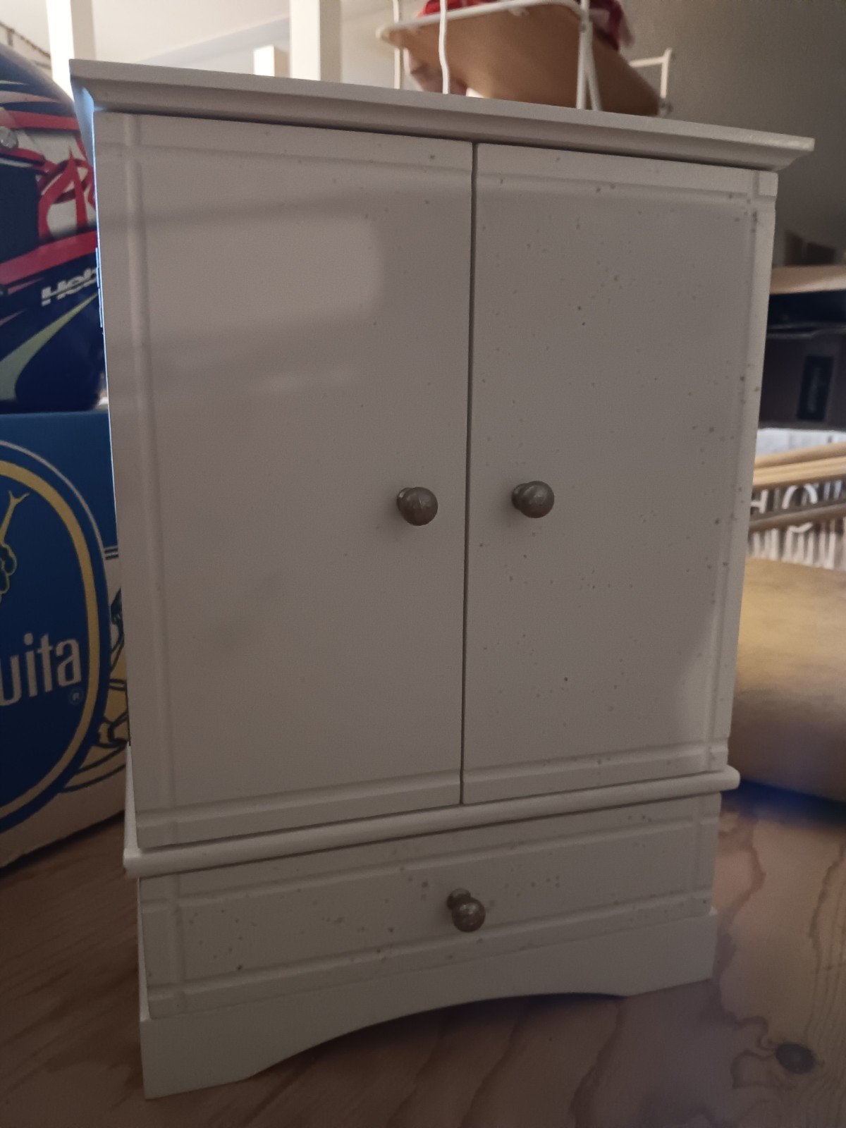 Witte sieradenkast met lades en hangers, Ophalen, Zo goed als nieuw