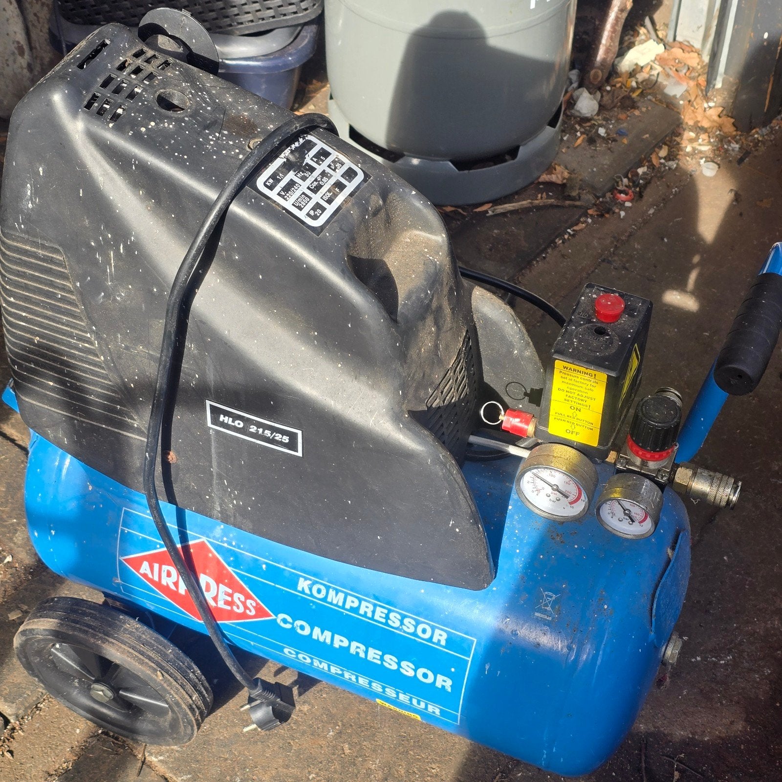 Airpress HLO 215-25 Olievrije Compressor, Ophalen, Mobiel, 6 tot 10 bar, Zo goed als nieuw