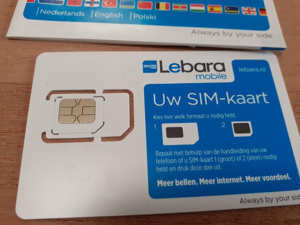 Prepaid sim kaart 15 euro lebara, Telecommunicatie, Prepaidkaarten en Simkaarten, Ophalen, Nieuw, Overige providers