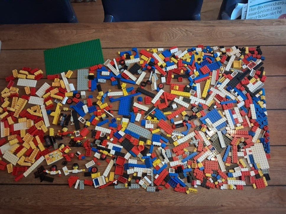 LEGO bouwstenen en figuren vintage 1890 gram blokjes, Ophalen of Verzenden, Gebruikt