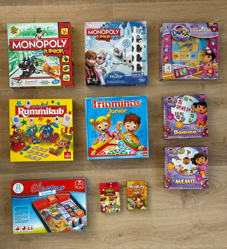 Diverse spelletjes voor kinderen, Drie of vier spelers, Ophalen, Gebruikt