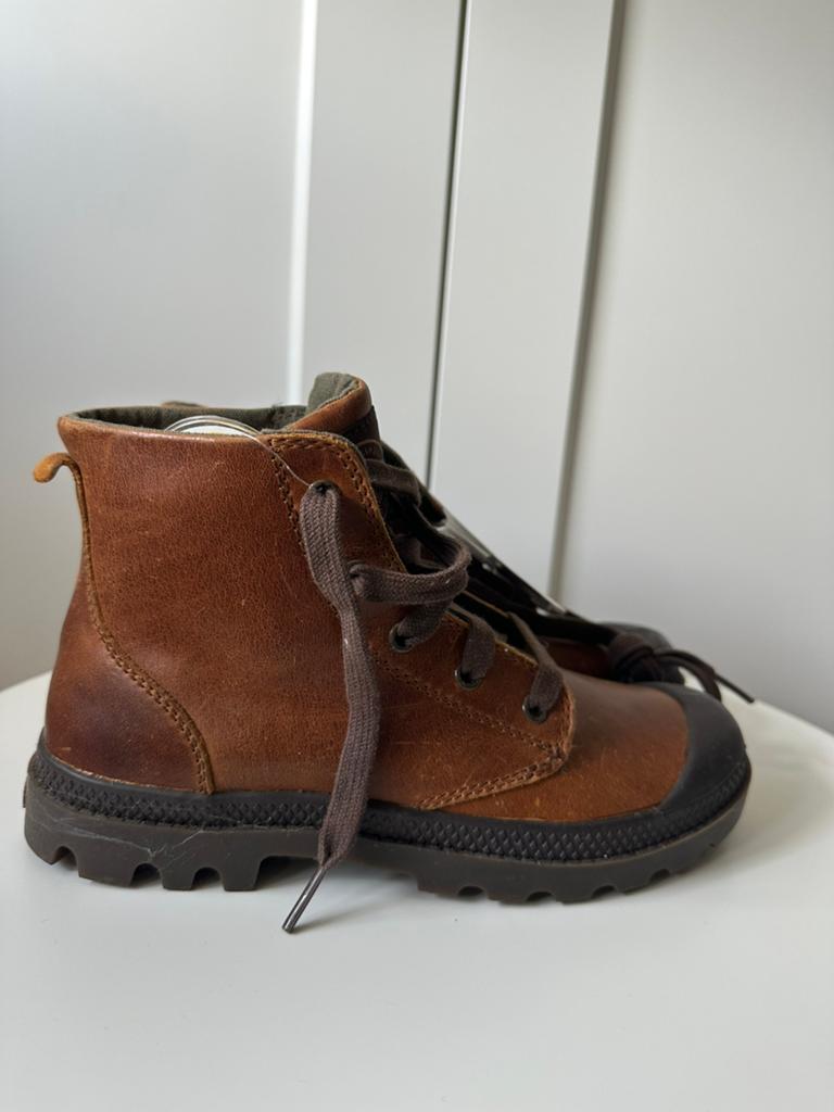 Palladium Pampa Hi Leer (maat 38), Bruin, Ophalen of Verzenden, Sneakers of Gympen, Palladium