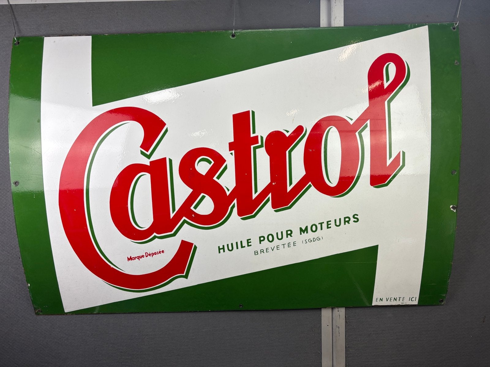 Castrol emaille reclamebord 120x90cm, Ophalen, Reclamebord, Gebruikt, .