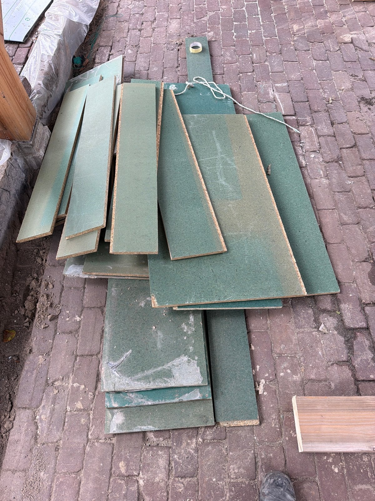 Bekisting hou Diverse groene planken - Gebruikt, Ophalen, Gebruikt, Minder dan 25 mm, Overige typen