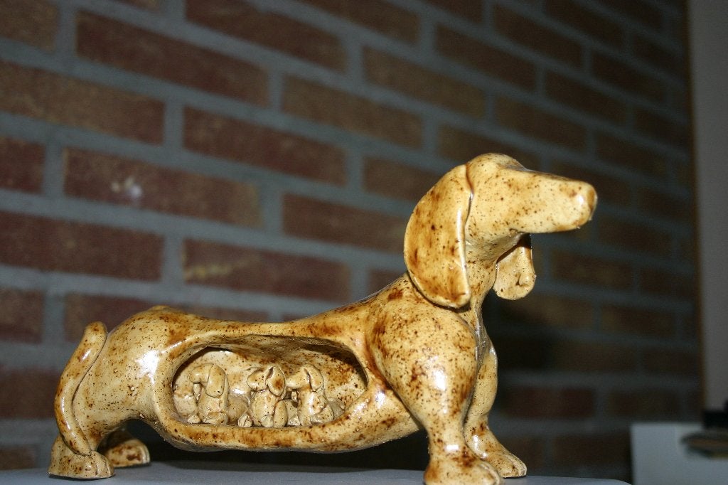 teckelbeeldje, Ophalen of Verzenden, Nieuw, Hond of Kat, Beeldje of Figuurtje