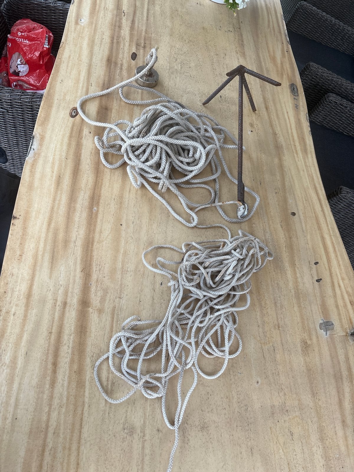Magneetvissen set met dreghaak en touw 250kg, Ophalen, Gebruikt, Overige typen
