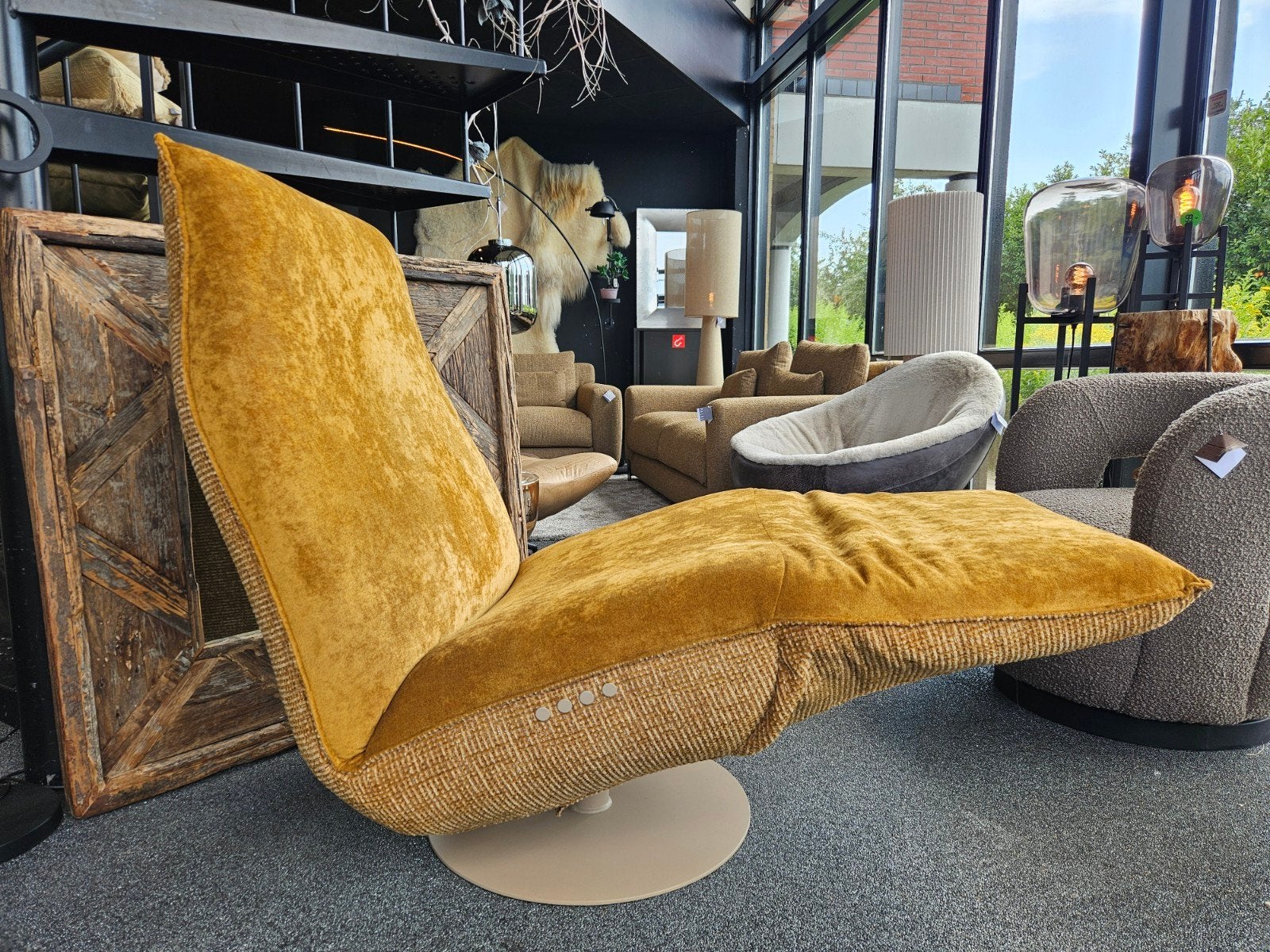 Relax fauteuil MERLE Chill-line opruiming, Verzenden, Nieuw, Leer, 50 tot 75 cm
