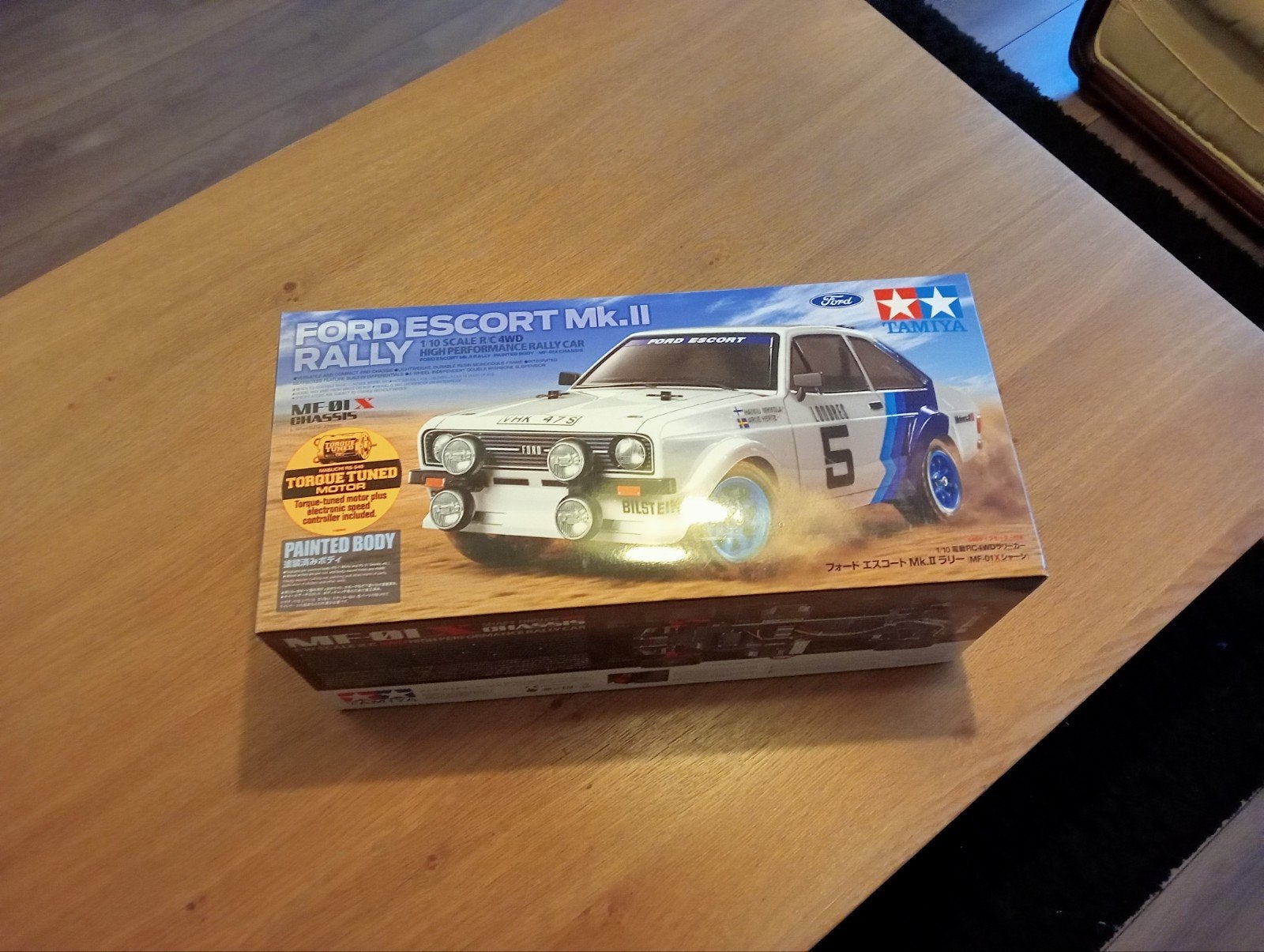 Tamiya Ford Escort Mk.II 1:10 4x4 nieuw in doos, Hobby en Vrije tijd, Elektro, Nieuw, Ophalen of Verzenden, Schaal 1:10