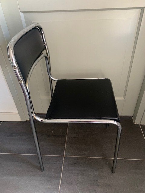 Vintage Bauhaus design stoel, Huis en Inrichting, Stoelen, Ophalen, Gebruikt, Zwart, Bauhaus/Italiaanse