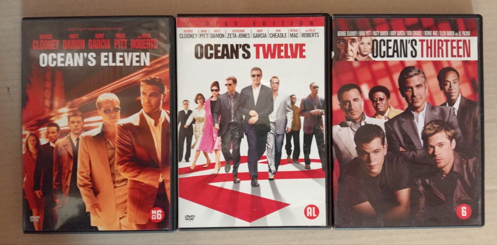 Ocean's Eleven , Twelve , Thirteen, Alle leeftijden, Ophalen, Zo goed als nieuw, Actie en Avontuur